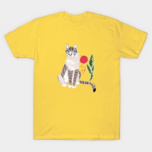 Bogey the Cat in Yellow T-Shirt